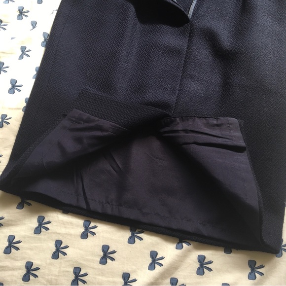 Vintage Wool Pencil Skirt (Navy Blue) - Picture 10 of 13